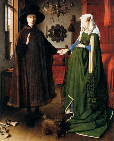 Ян ван Эйк (1390-1441). «Чета Арнольфини». Лондон, Национальная галерея. Загружается с сайта Ъ