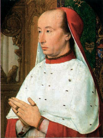 Мастер из Мулена (XV век). «Портрет кардинала Карла II Бурбона». Мюнхен, Старая Пинакотека. Загружается с сайта Ъ