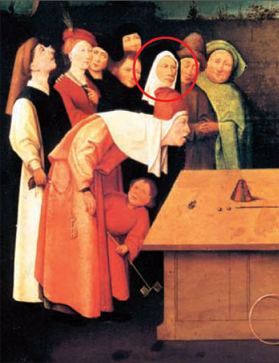 Иероним Босх (1453-1516). «Фокусник» (фрагмент). Сен-Жермен-ан-Ле (Франция), Муниципальный музей. Загружается с сайта Ъ