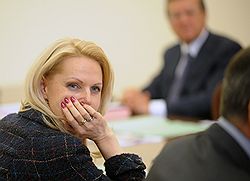 Министр здравоохранения и социального развития Татьяна Голикова вчера индексировала, индексировала, но так и не доиндексировала. Загружается с сайта Ъ