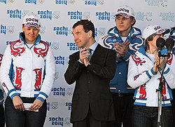 Дмитрий Медведев выражает надежду на то, что спортивное реноме страны можно как-то поправить. Фото: Александр Миридонов/Коммерсантъ. Загружается с сайта Ъ
