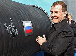 Президент России Дмитрий Медведев не верил в то, что строительство Nord Stream начнется. Фото: Александр Миридонов/Коммерсантъ. Загружается с сайта Ъ