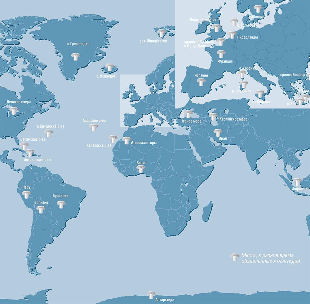 Атлантида где находится на карте мира фото и названия